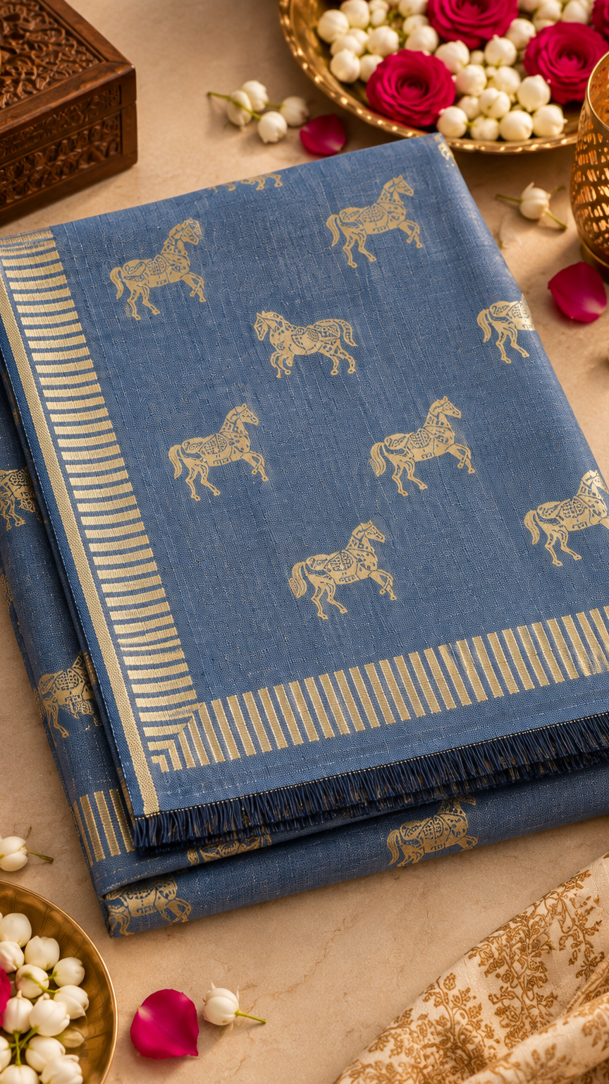 Double Sided, Lucky & Auspicious Horse Pattern, Extra Soft | REET by Bunaiganj