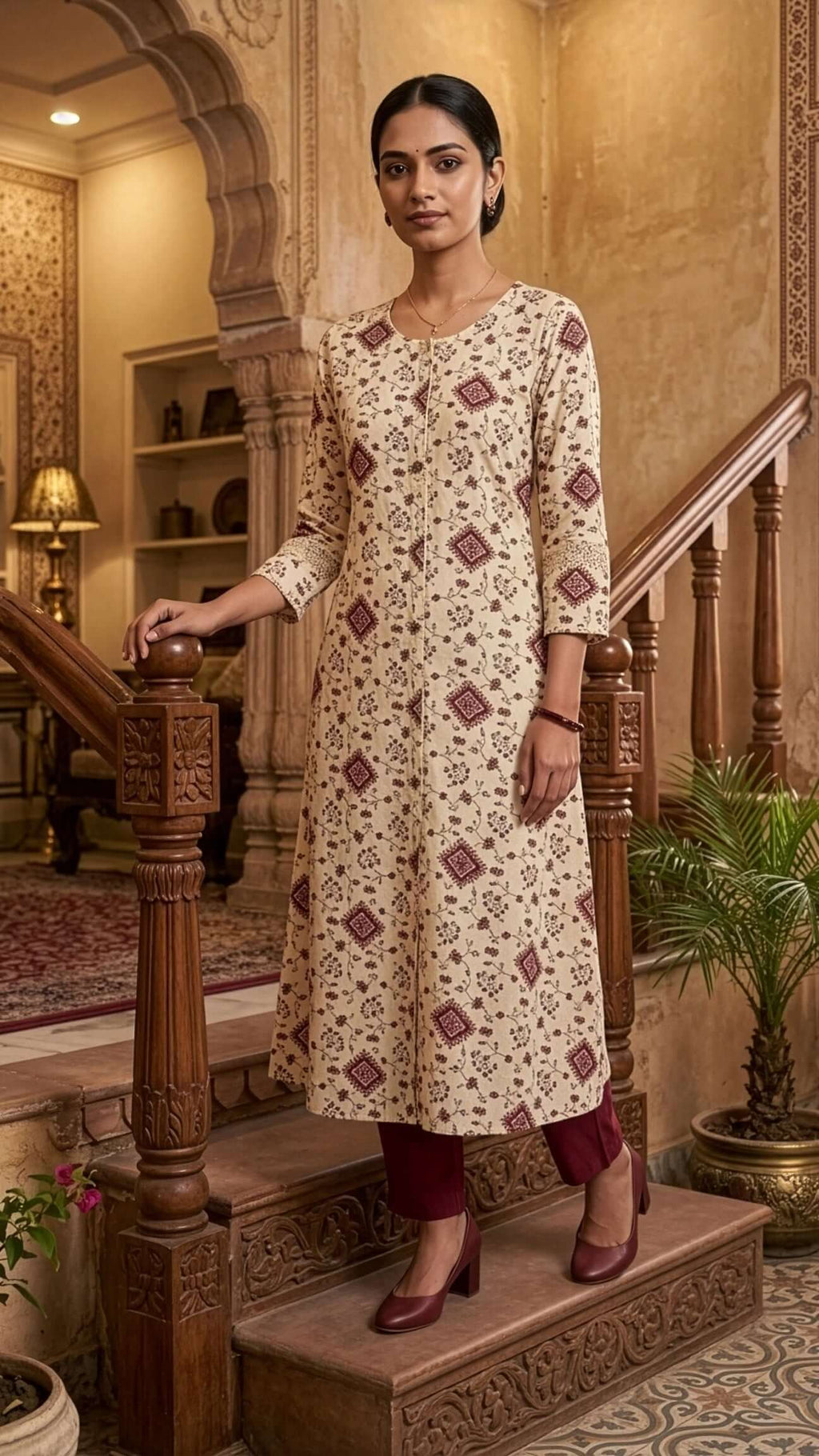 Long kurti for women in a beautiful design, showcasing elegance and comfort, perfect for various occasions.
