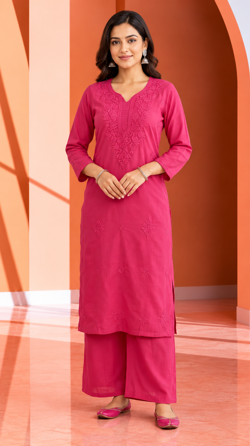 Long Kurti | Chikankari | REET by Bunaiganj