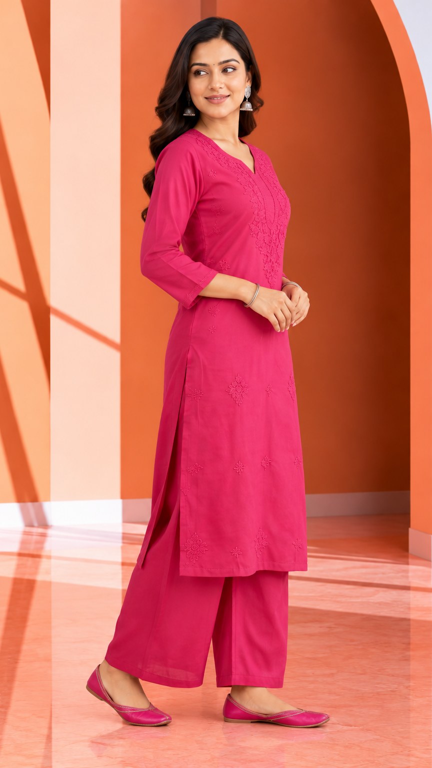 Long Kurti | Chikankari | REET by Bunaiganj
