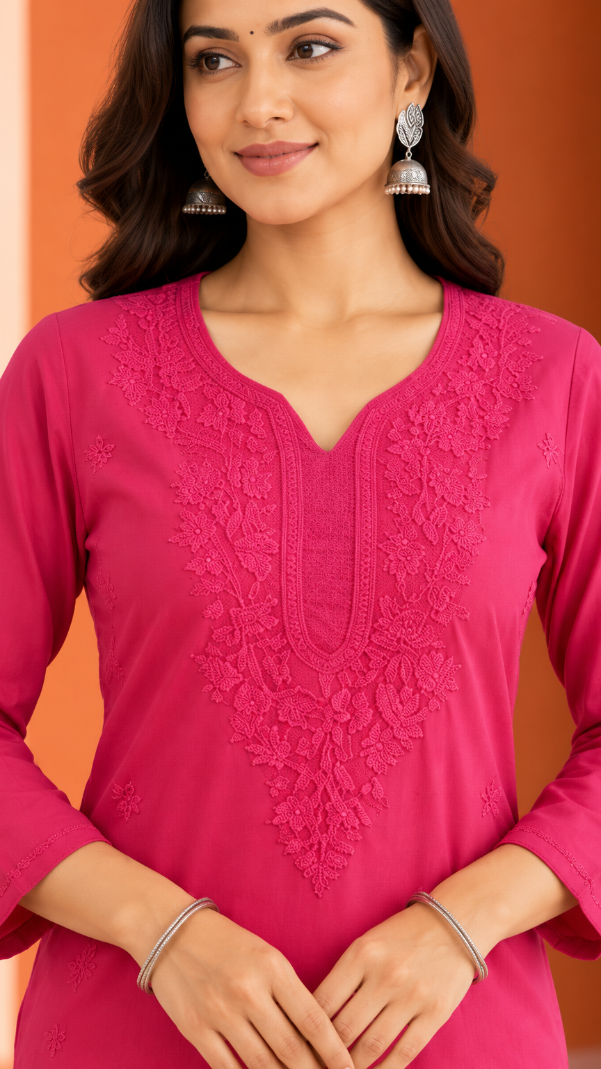 Long Kurti | Chikankari | REET by Bunaiganj