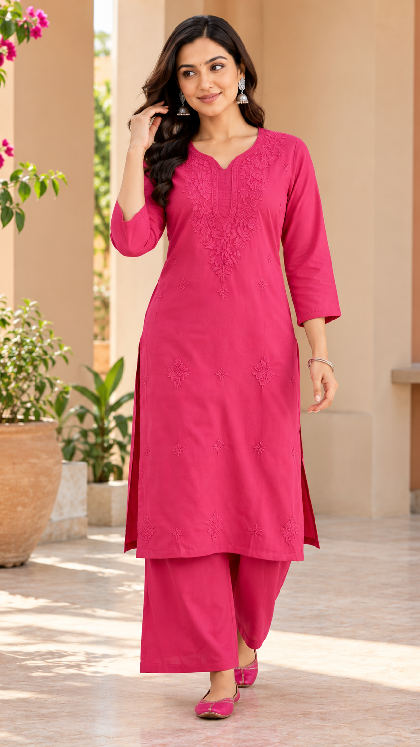 Long Kurti | Chikankari | REET by Bunaiganj