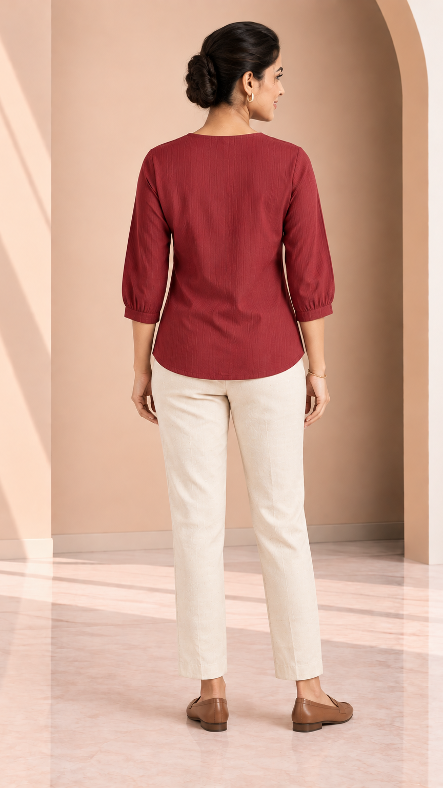 Office Top | Red | REET by Bunaiganj
