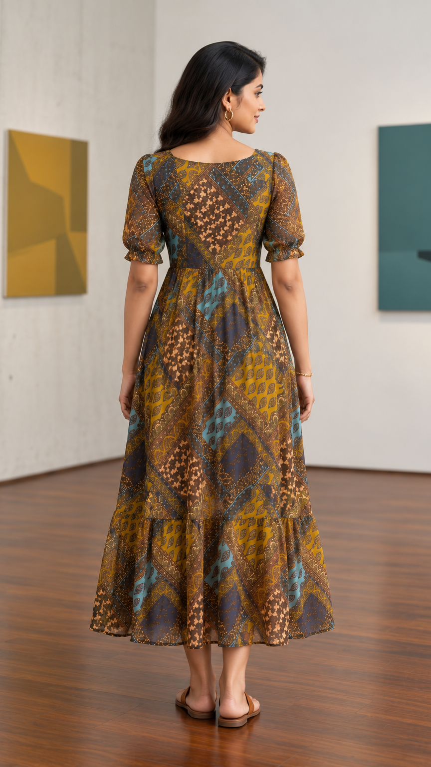 Maternity Indian dresses | Invisible Zip | Mustard | REET by Bunaiganj
