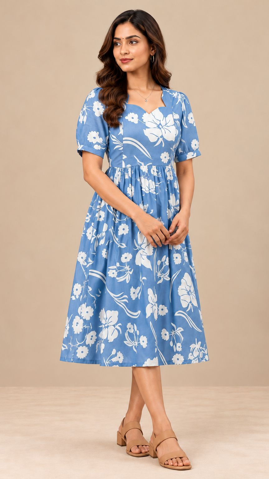 Casual Maternity Wear | Invisible Zip | Sky Blue | REET by Bunaiganj