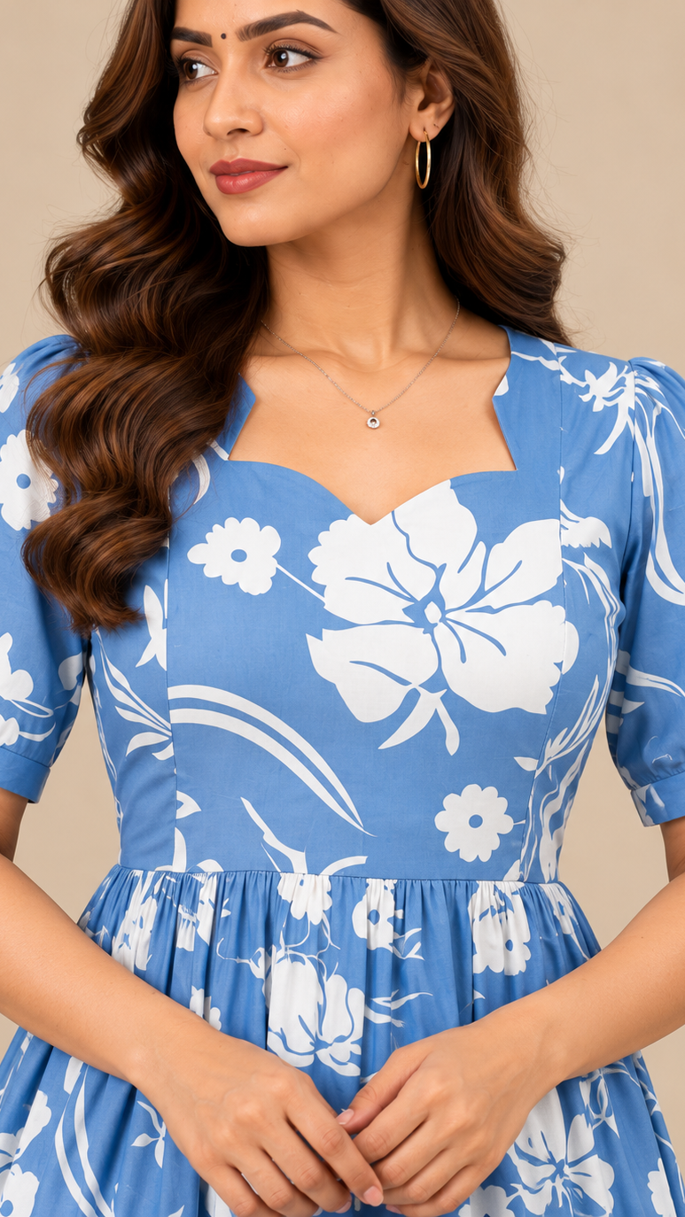Casual Maternity Wear | Invisible Zip | Sky Blue | REET by Bunaiganj