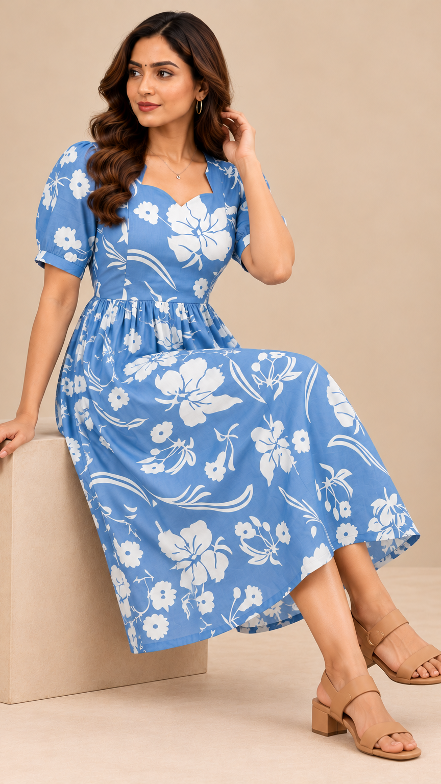 Casual Maternity Wear | Invisible Zip | Sky Blue | REET by Bunaiganj