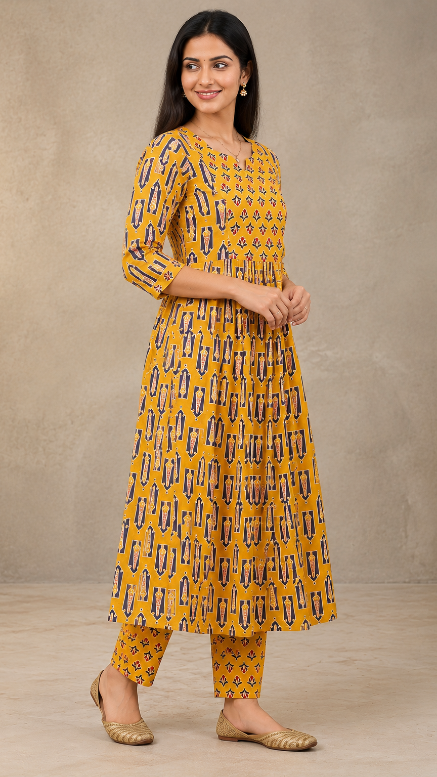 Yellow Maternity Dress | 2 Piece | Invisible Feeding Zip |