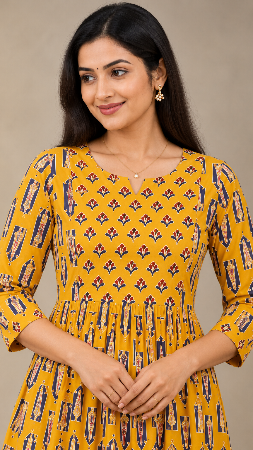 Yellow Maternity Dress | 2 Piece | Invisible Feeding Zip |