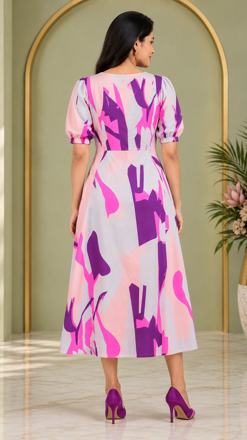 Maternity Feeding Dress | Invisible Zip | REET by Bunaiganj