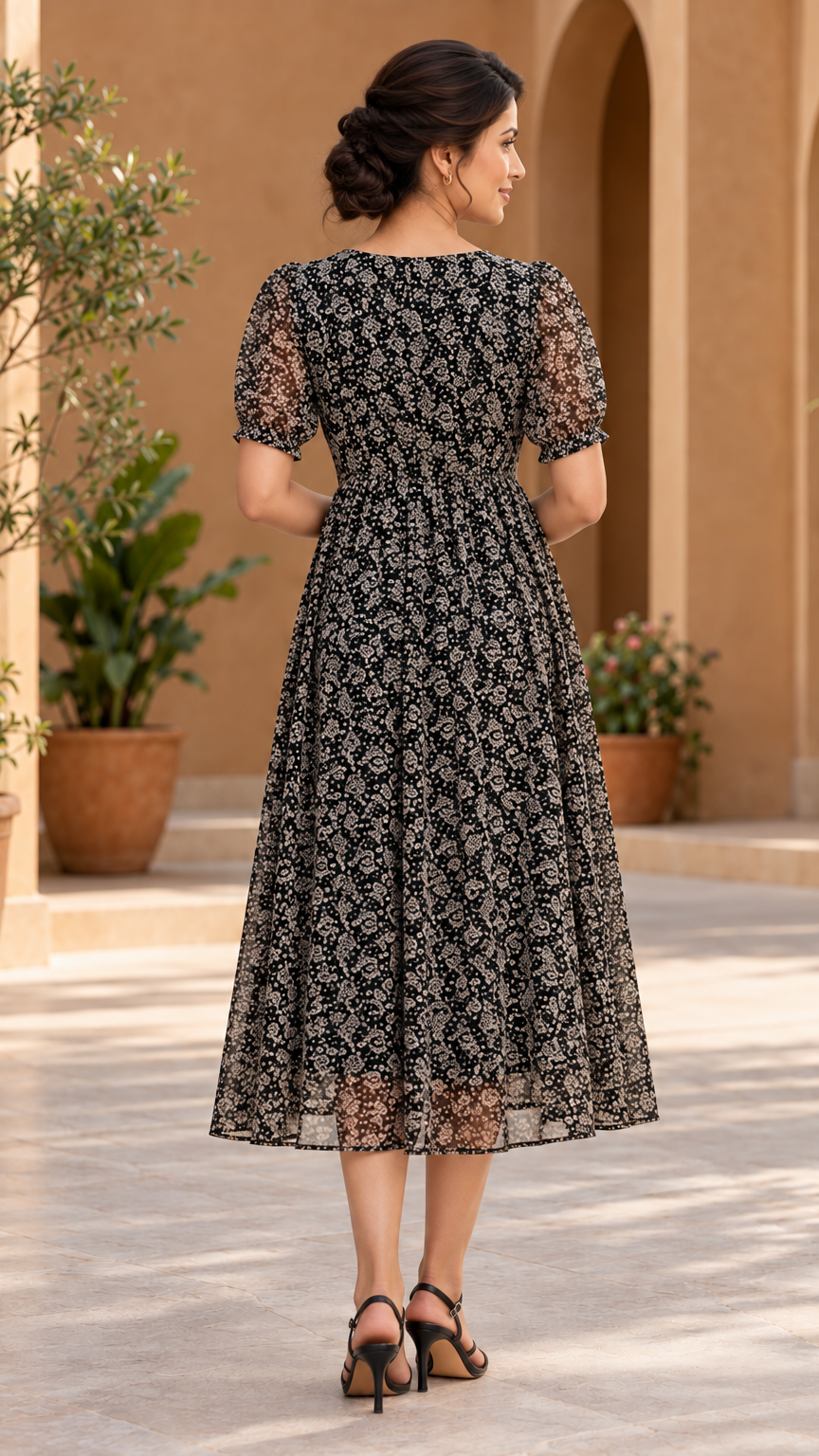 Stylish Maternity Dress | Invisible Feeding Zip | REET by Bunaiganj