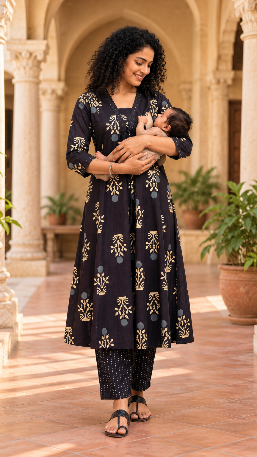 Black maternity Clothes | 2 Piece | Invisible Zip | Black | REET